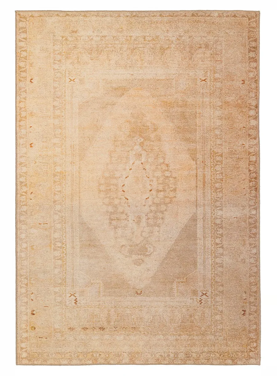Mariana Cream and Peach Medallion Washable Rugmodern color block patchwork rug