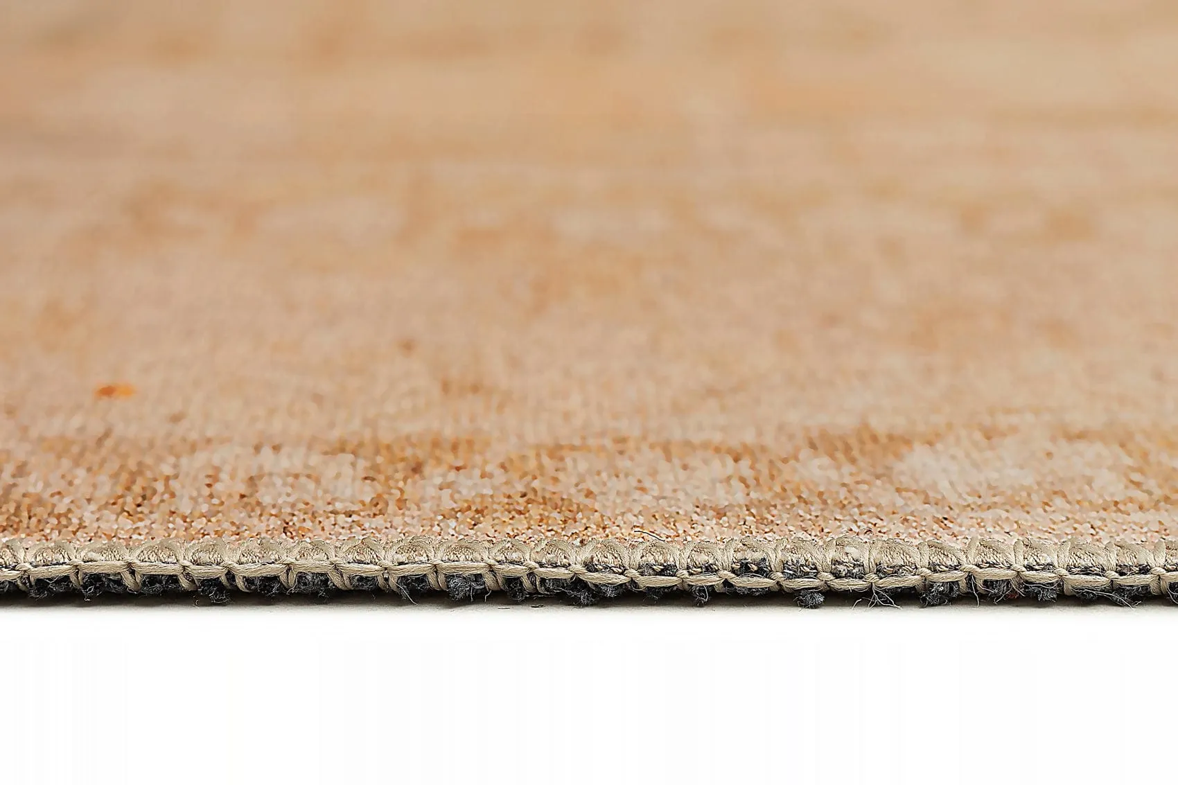 Mariana Cream and Peach Medallion Washable Rug