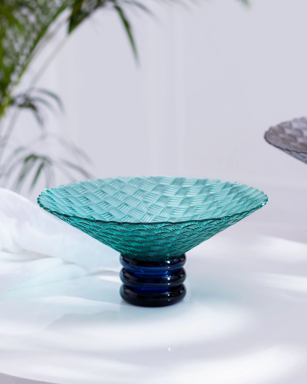 Mariel Footed Bowl - Aqua