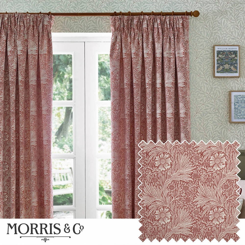 Marigold Floral Jacquard Pencil Pleat Curtains Russethome decor ,wall decor 