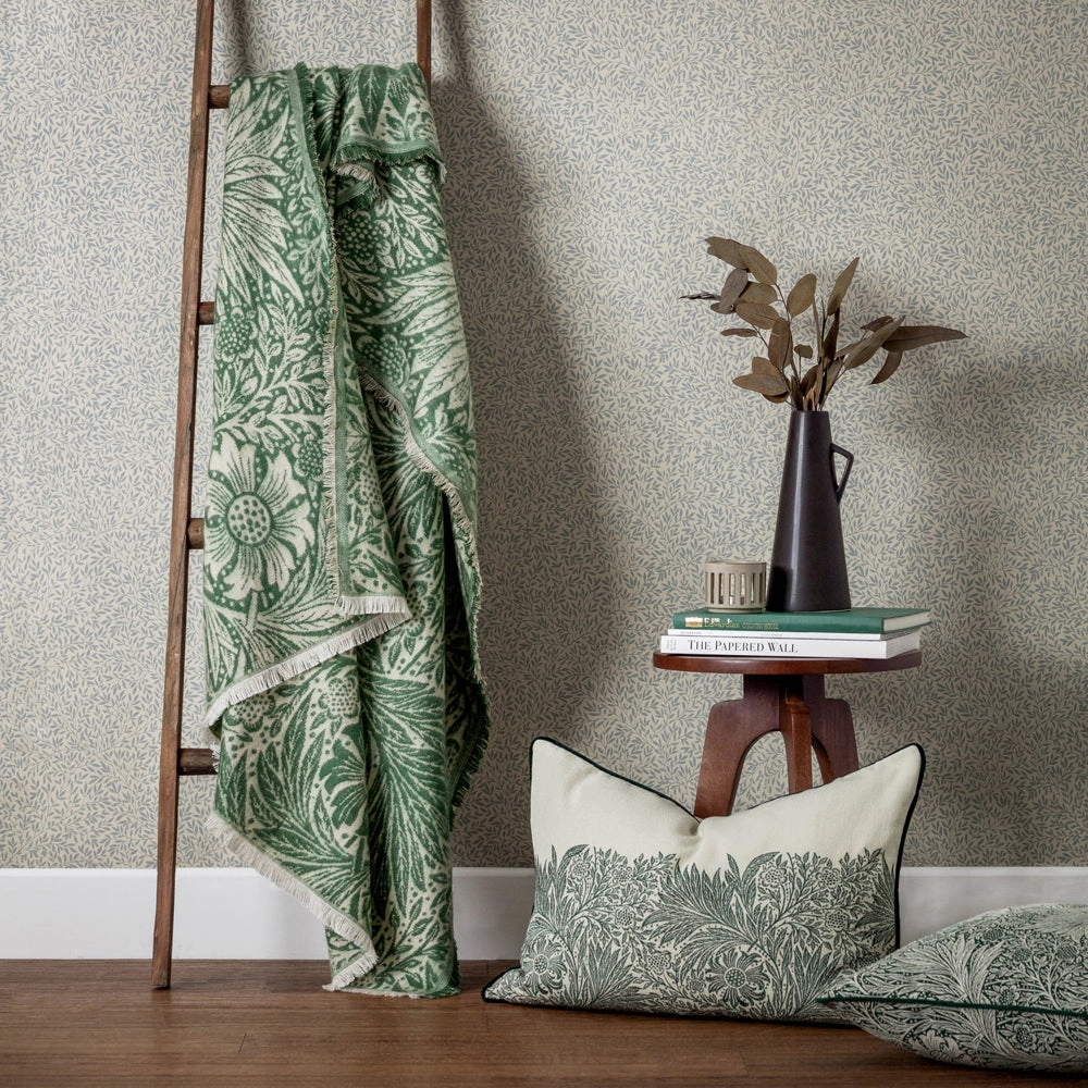 Marigold Jacquard Throw Green