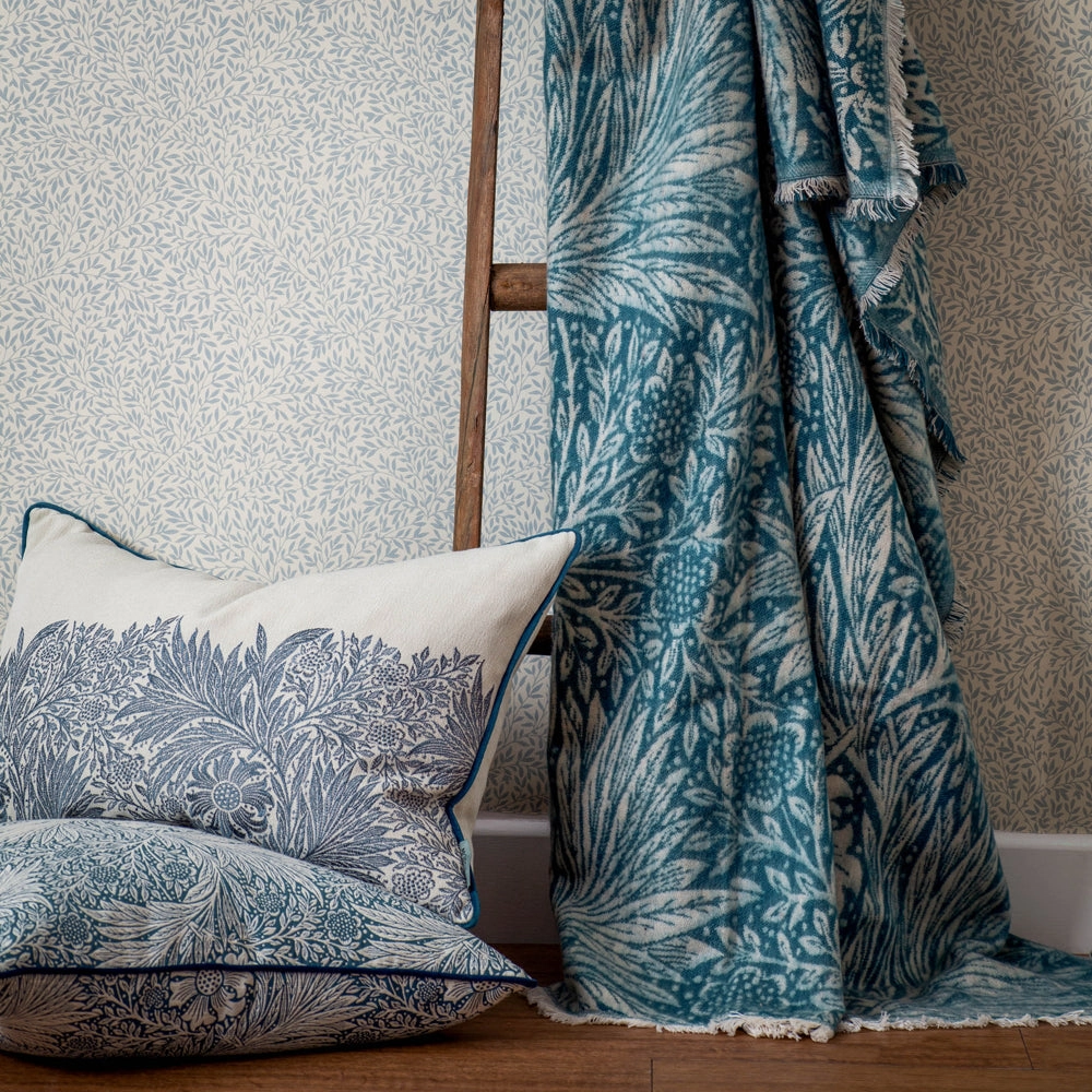 Marigold Jacquard Throw Indigo