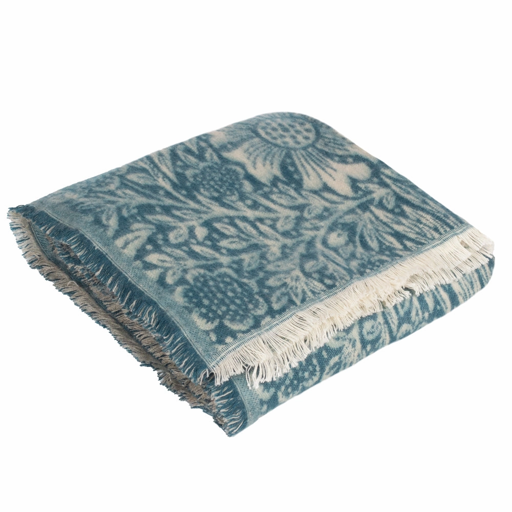 Marigold Jacquard Throw Indigo