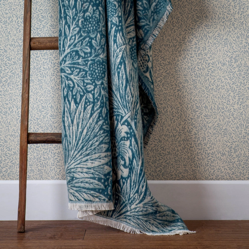 Marigold Jacquard Throw Indigo