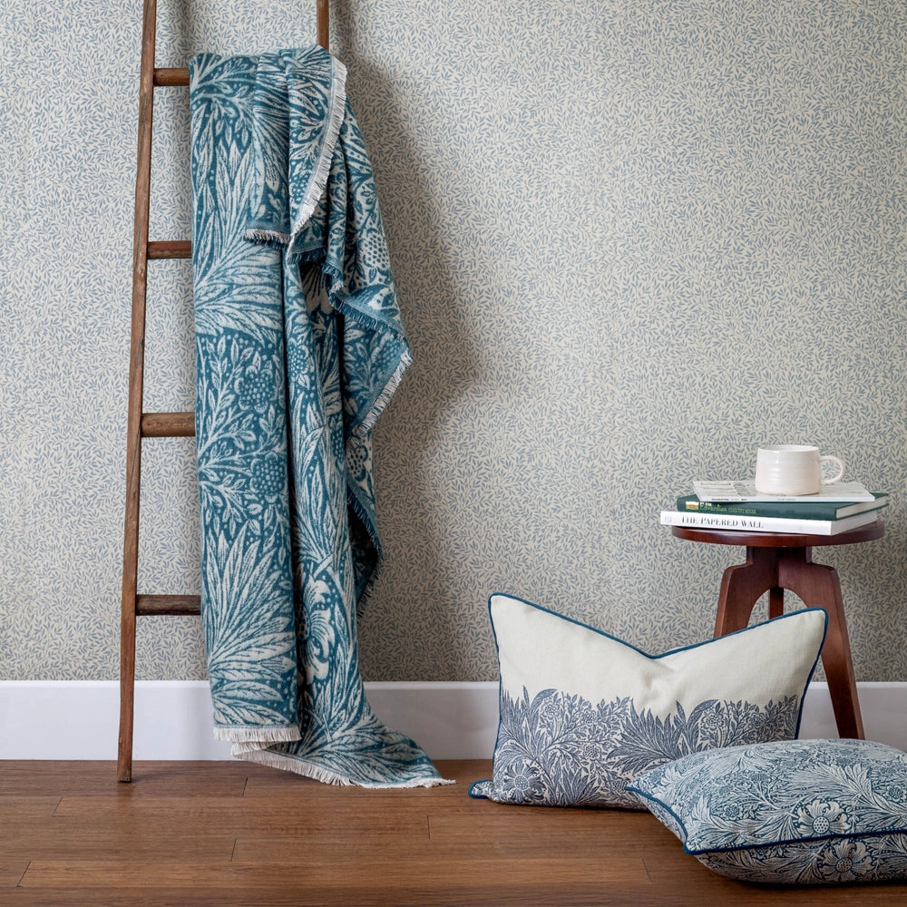 Marigold Jacquard Throw Indigo