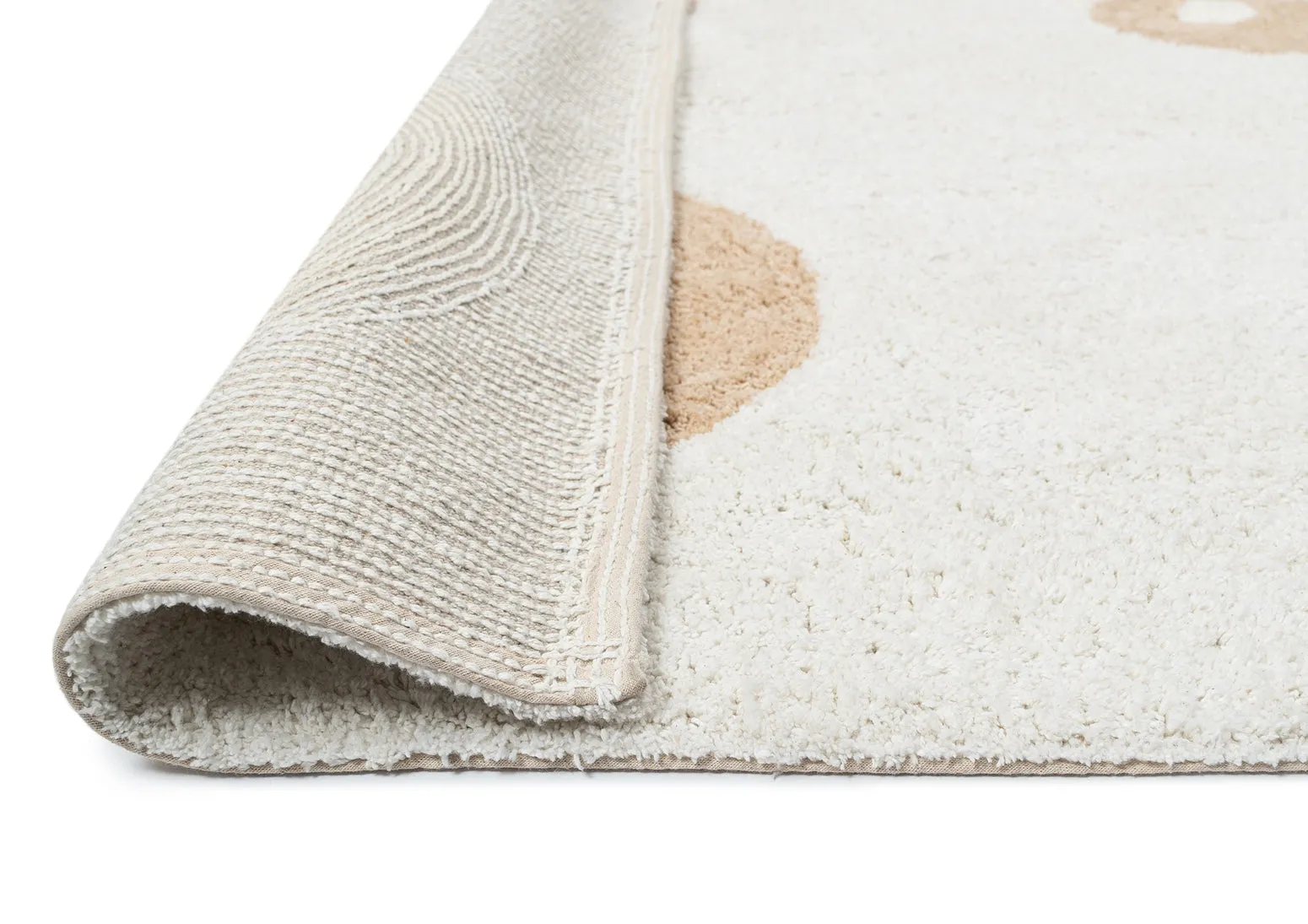 Marika Cream and Beige Yin Yang Cotton Washable Rug *NO RETURNS UNLESS FAULTY