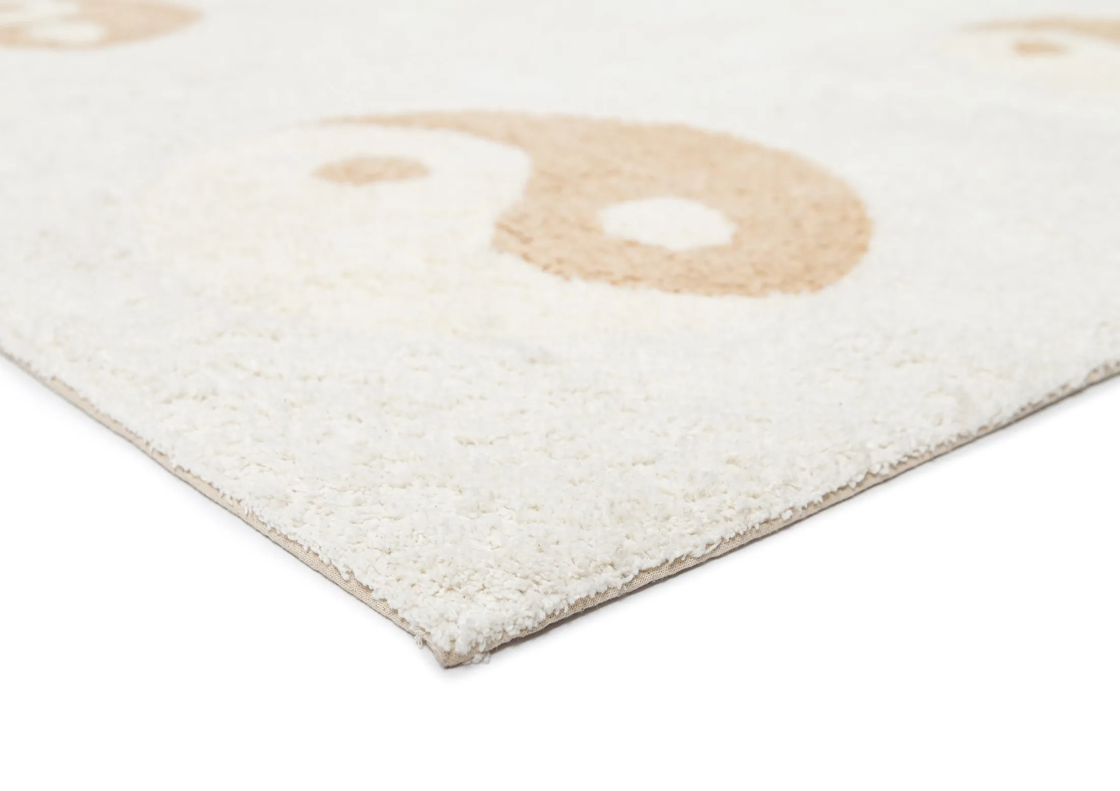 Marika Cream and Beige Yin Yang Cotton Washable Rug *NO RETURNS UNLESS FAULTY