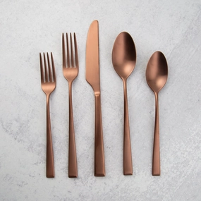 Marlise Copper Satin 20 Piece Flatware Seteco-friendly bamboo fiber tableware set 