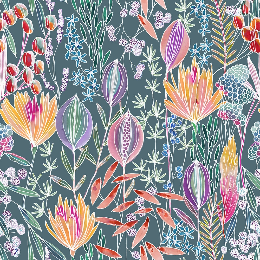 Masina Printed Made to Measure Curtains Papaya