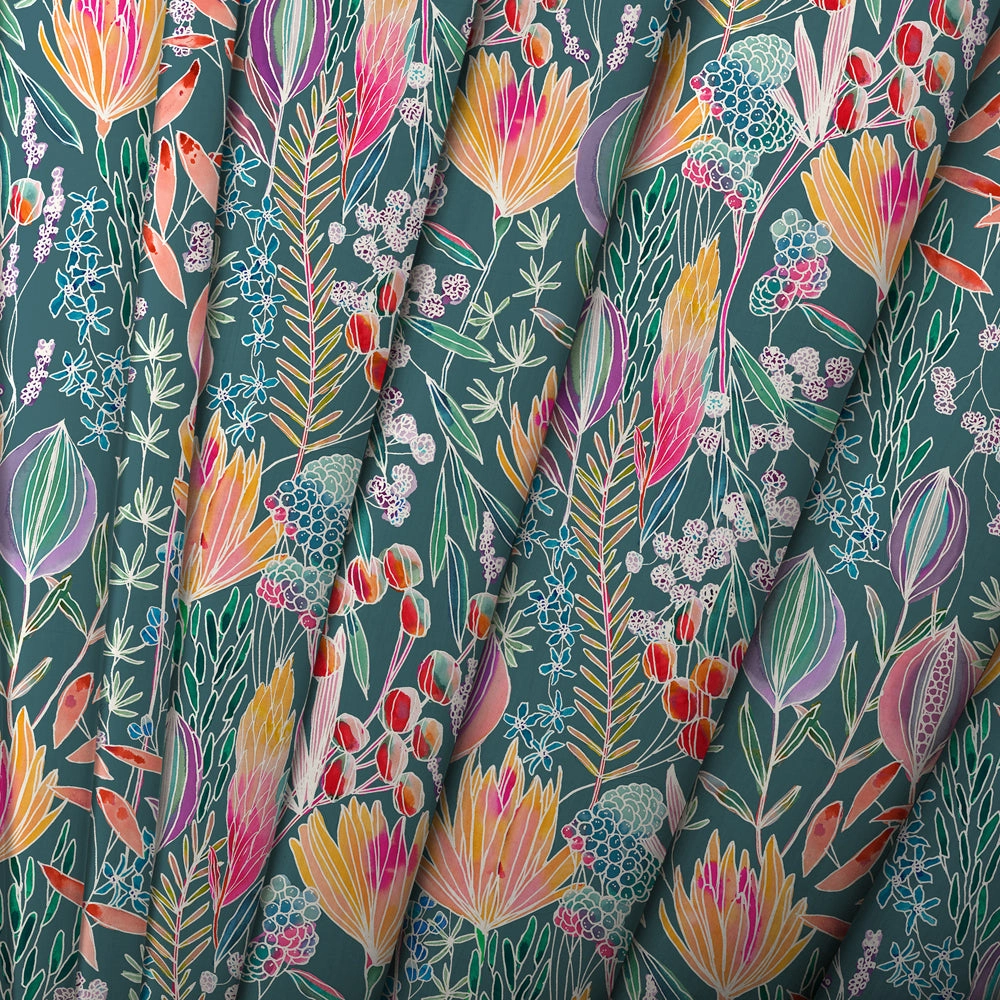 Masina Printed Made to Measure Curtains Papaya