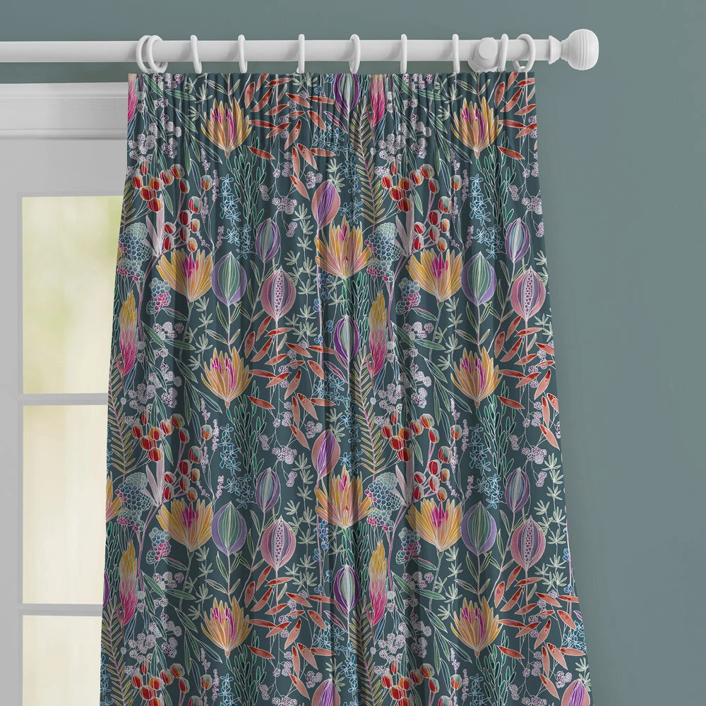 Masina Printed Made to Measure Curtains Papaya