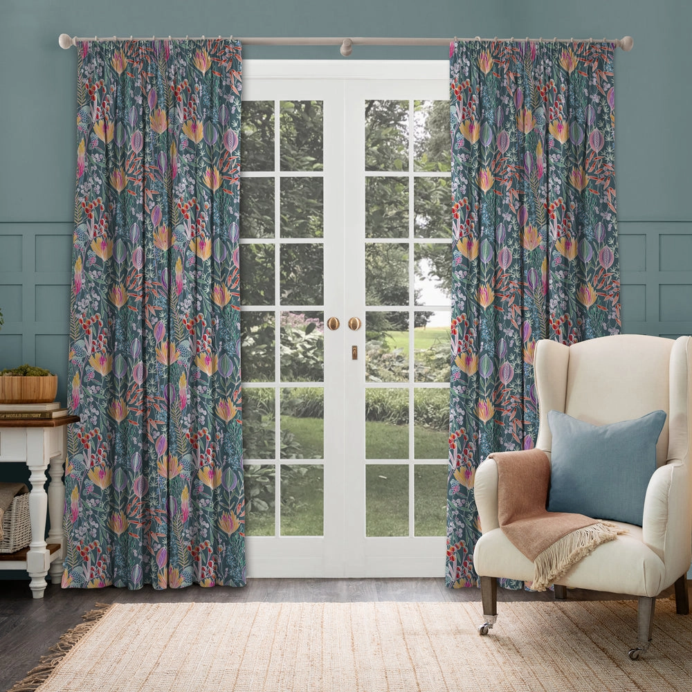 Masina Printed Made to Measure Curtains Papaya