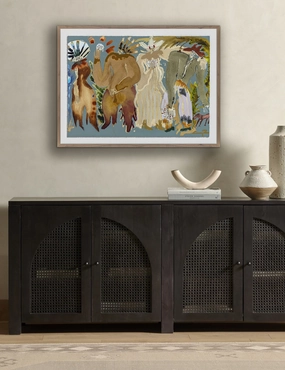 Masked (in Blue) Wall Art by Caroline Pinneynordic style wall decor