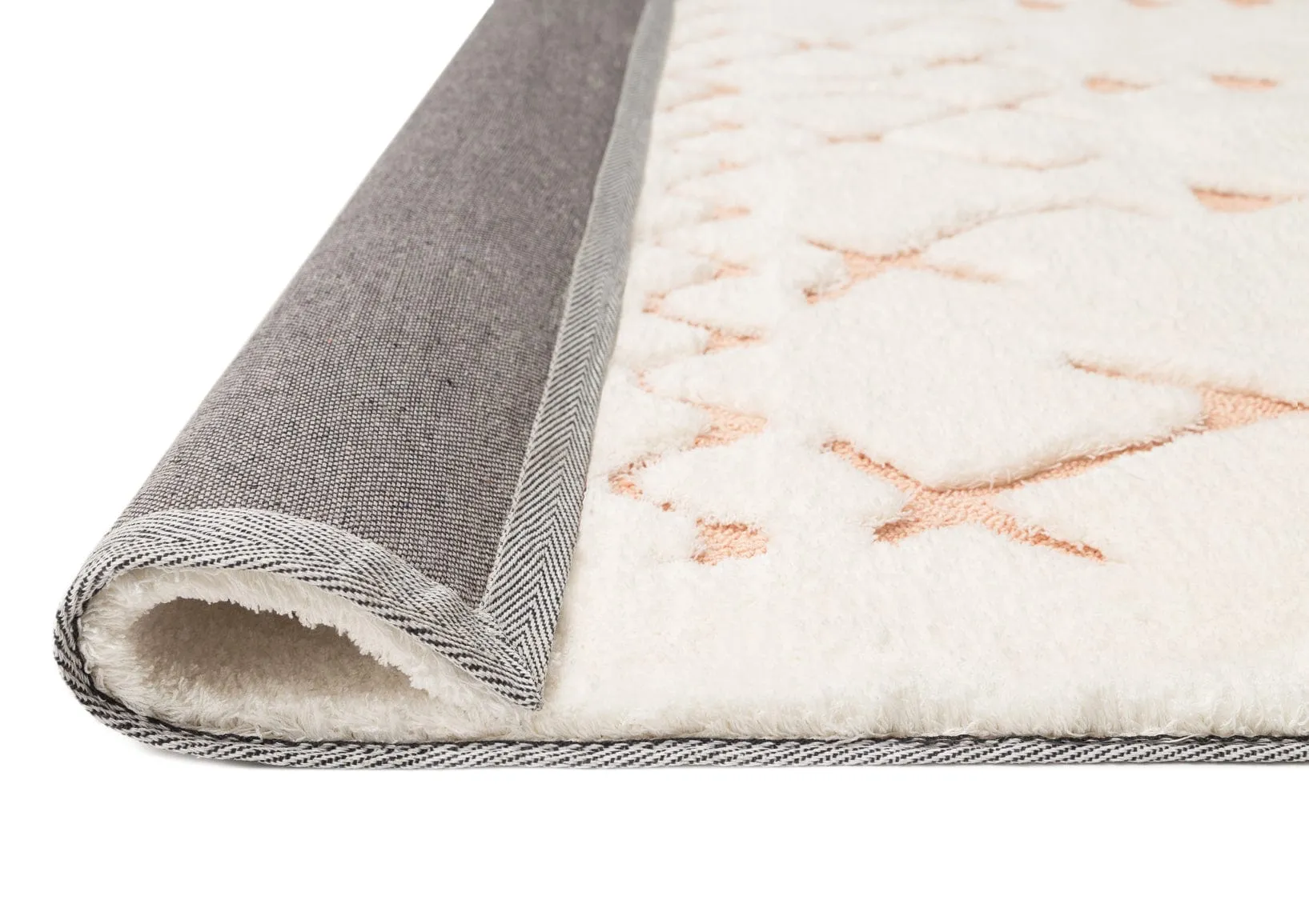 Matilda Cream and Peach Tribal Shag Rug *NO RETURNS UNLESS FAULTY