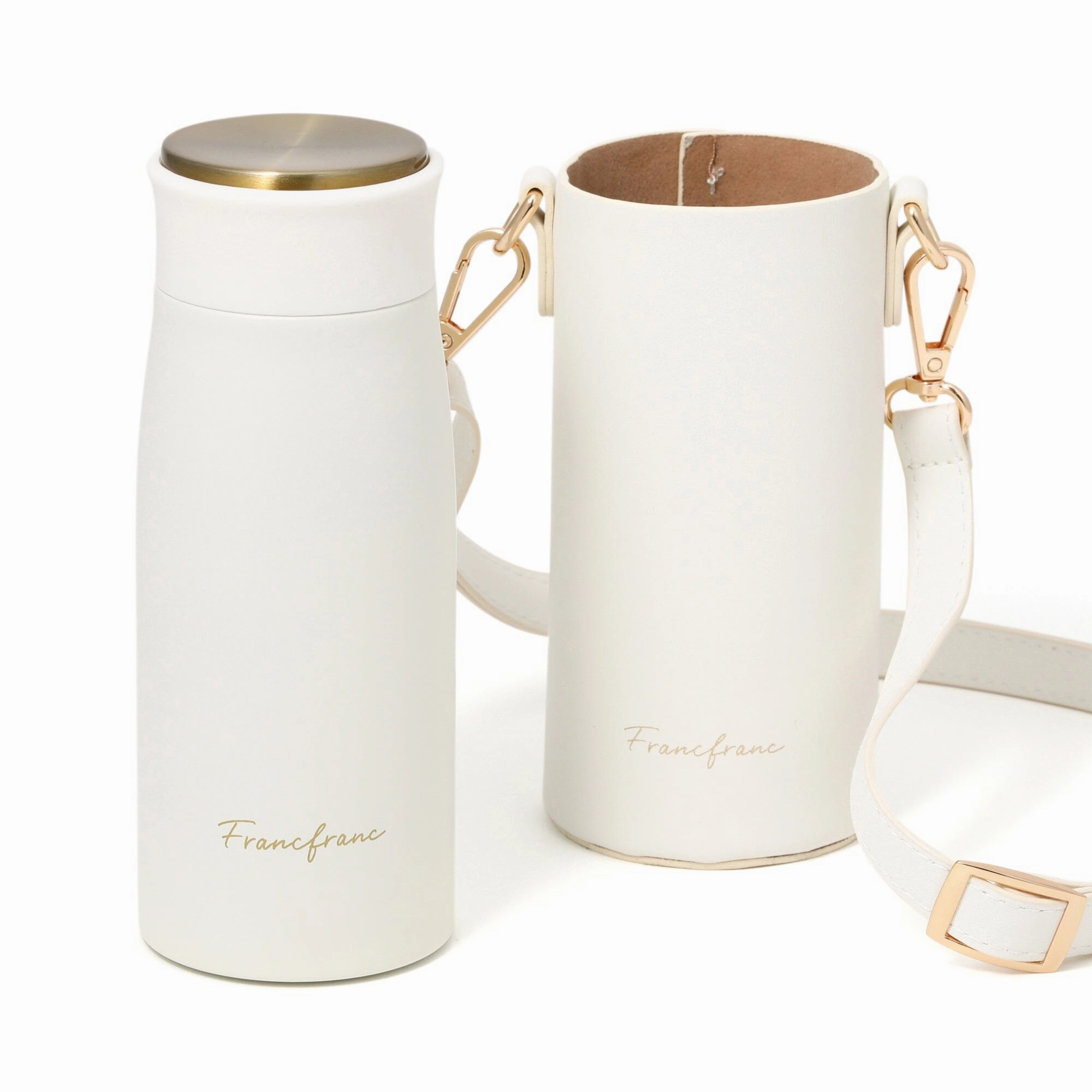 Matte Stainless Bottle Holder Set 350Ml White