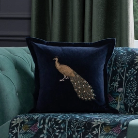 Mayura Embroidered Feather Cushion Midnightbedding sets ,throw blankets 