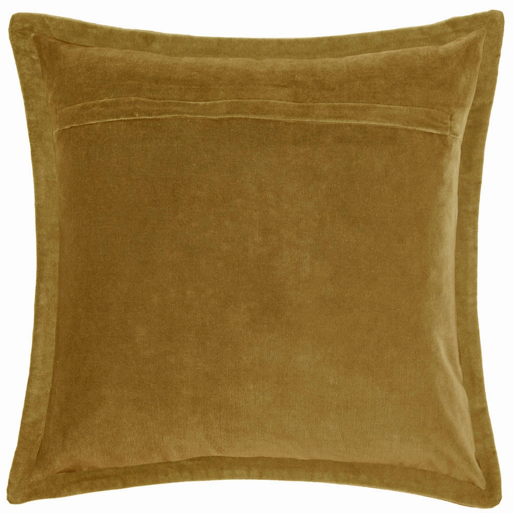 Mayura Embroidered Feather Cushion Mustard