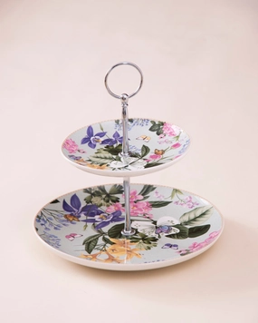 Meadow Butterfly 2-Tier Cake Standmodern kitchen decor ,kitchen dinner set ,dinnerware 