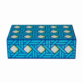 Medium Basketweave Lacquer Boxdecorative storage box ,stackable storage box 