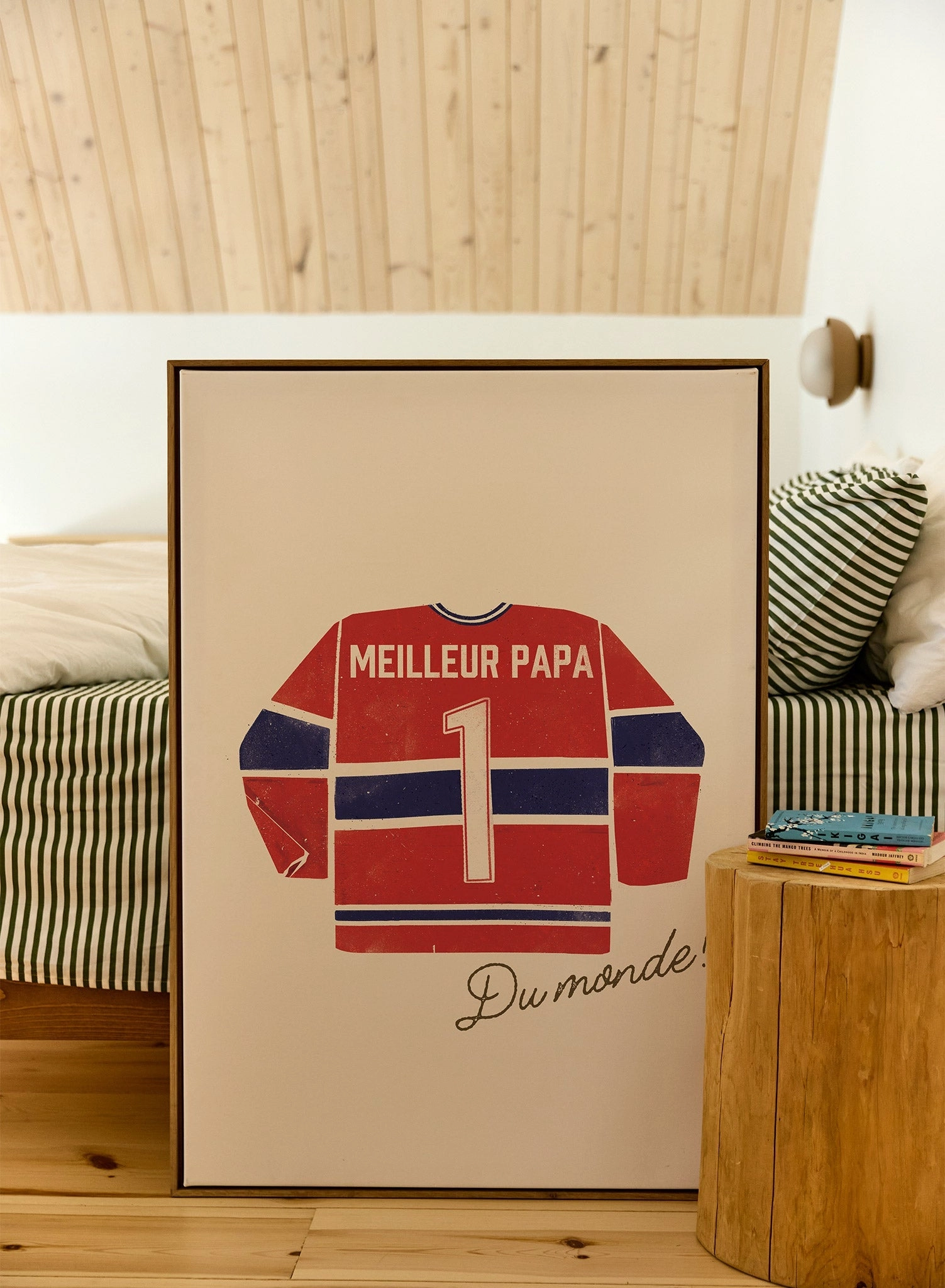 Meilleur Papa du Monde (Red and Blue), Canvas