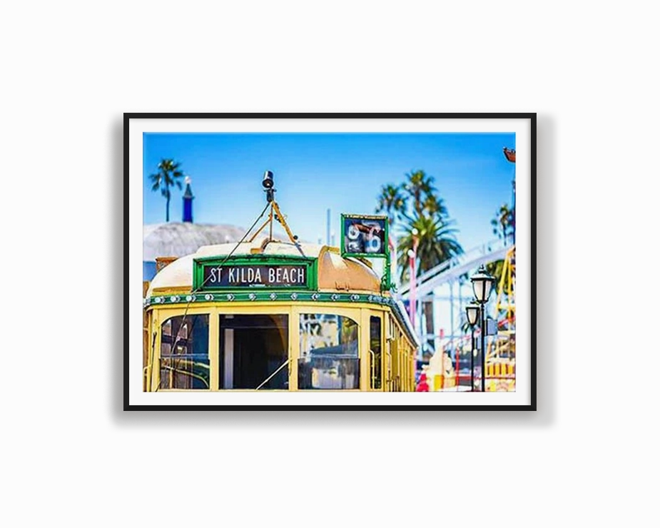 Melbourne - St Kilda Vintage Tram Printnordic style wall decor