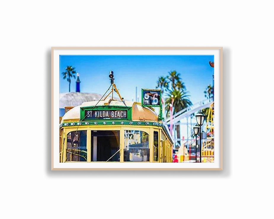 Melbourne - St Kilda Vintage Tram Print