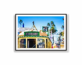 Melbourne - St Kilda Vintage Tram Printnordic style wall decor