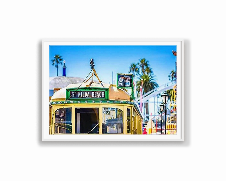 Melbourne - St Kilda Vintage Tram Print