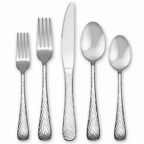 Melody Hammered 20 Piece Flatware Seteco-friendly bamboo fiber tableware set 