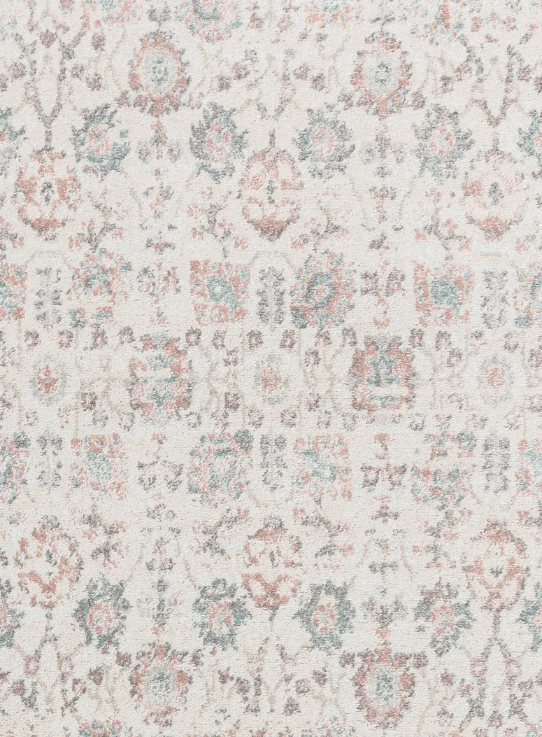 Melrose Cream and Pink Traditional Rug