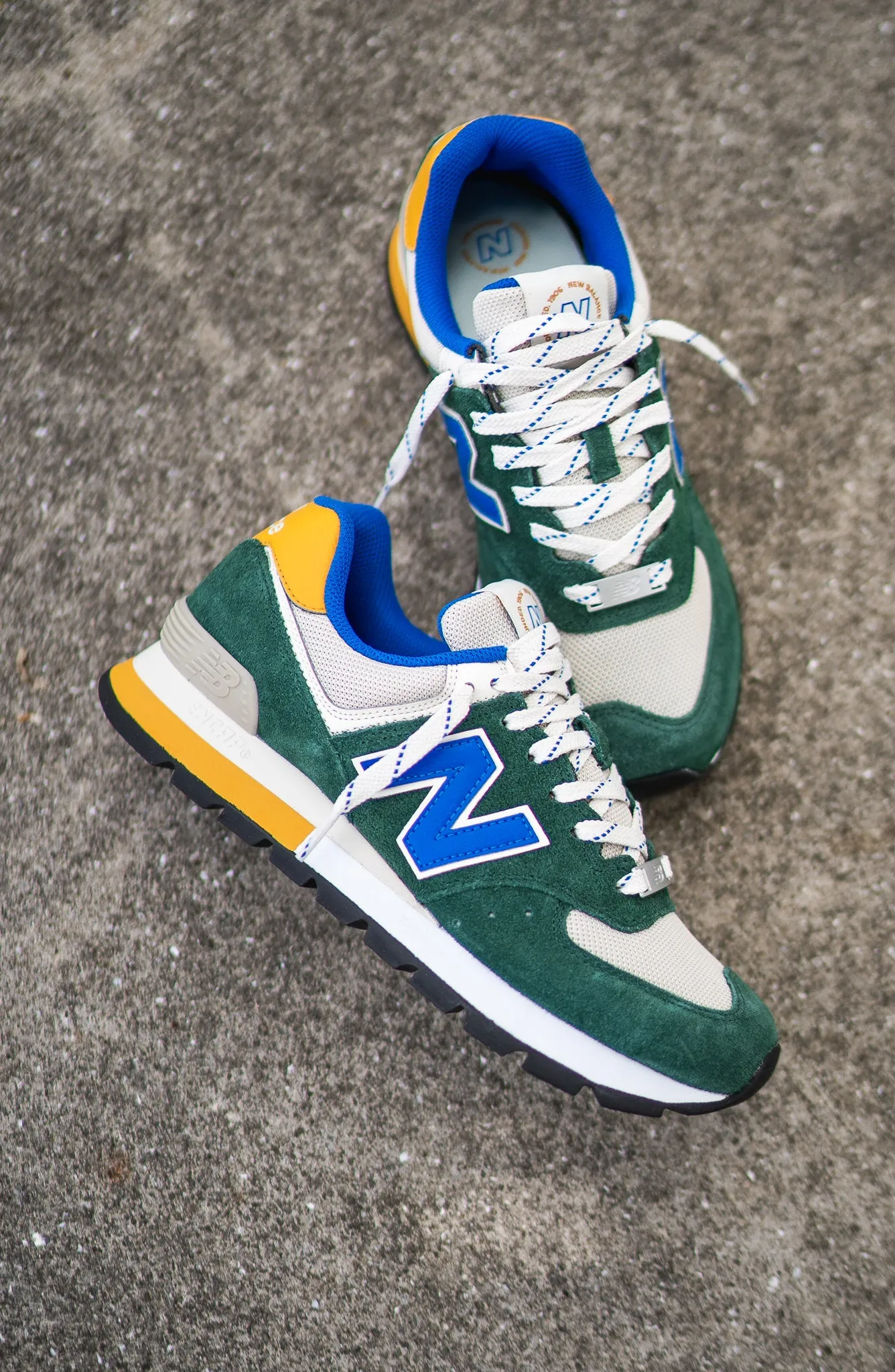 Mens New Balance 574 (Green/Royal) - ML574DVG
