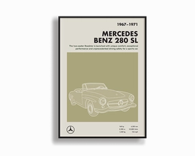 Mercedes Benz 280 SLnordic style wall decor