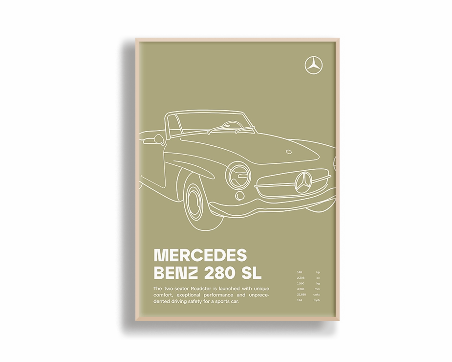 Mercedes Benz 280 SL Olive