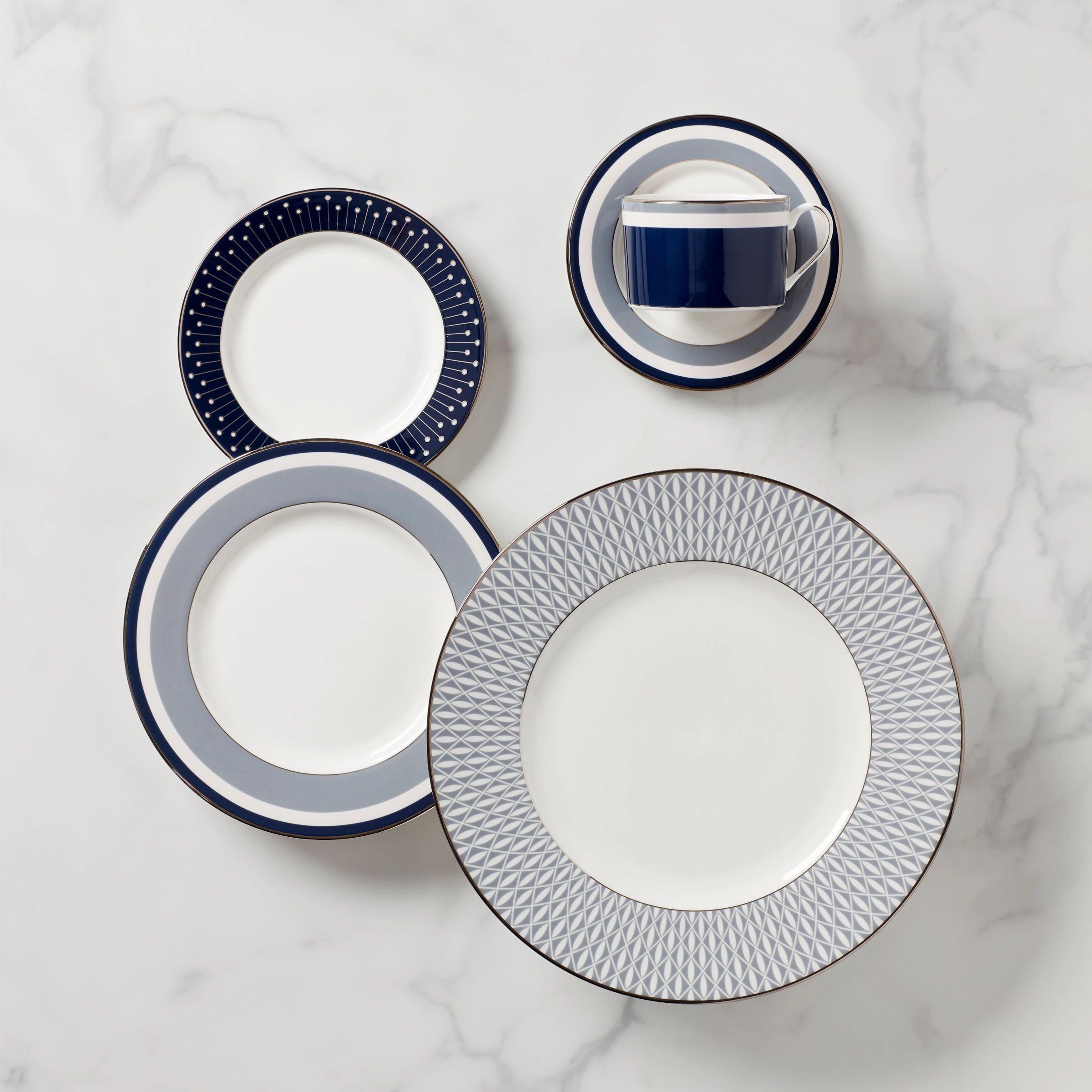 Mercer Drive 5-Piece Place Settingmodern kitchen decor ,kitchen dinner set ,dinnerware 