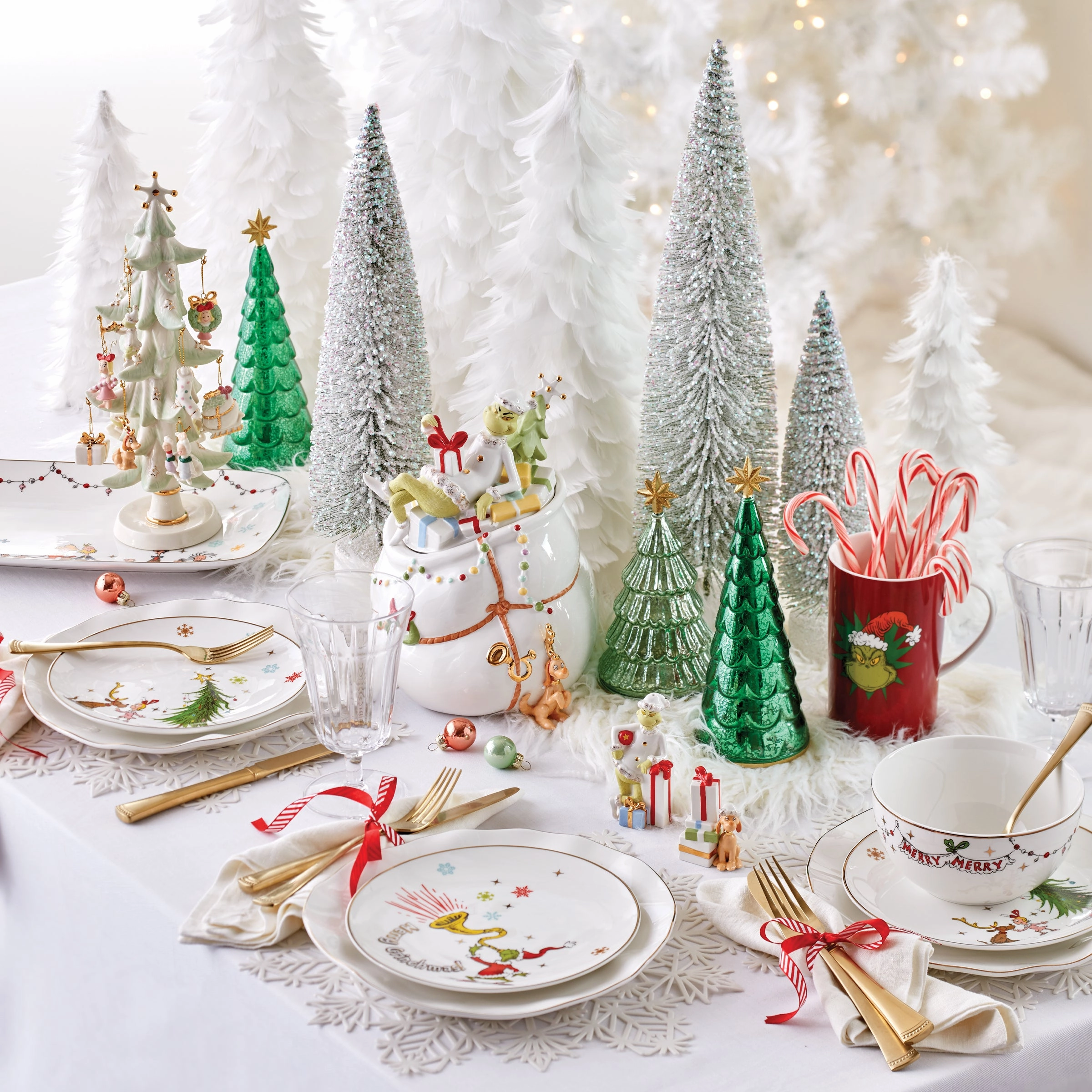 Merry Grinchmas Assorted Accent Plates - Set of 4