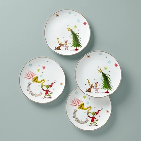 Merry Grinchmas Assorted Accent Plates - Set of 4modern kitchen decor ,kitchen dinner set ,dinnerware 