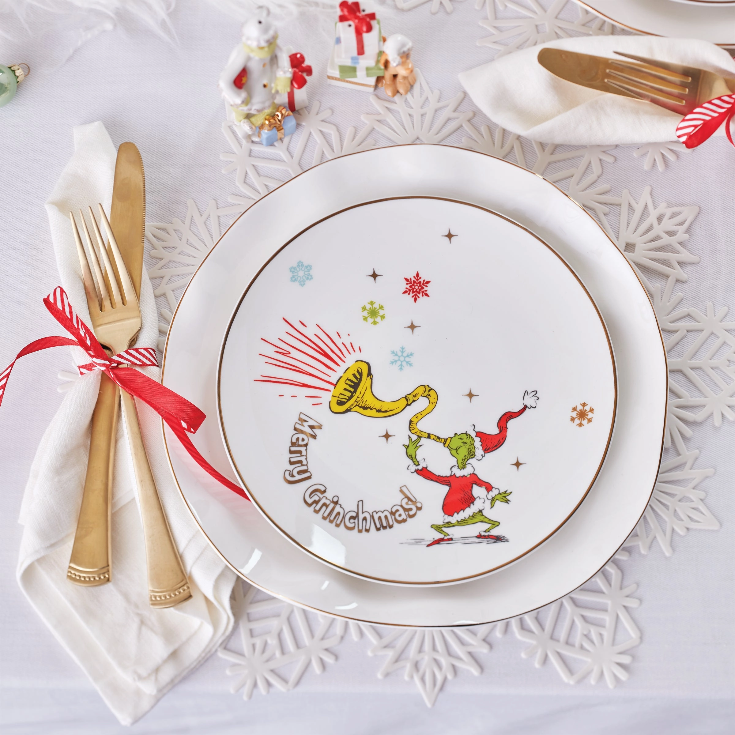 Merry Grinchmas Assorted Accent Plates - Set of 4