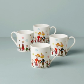 Merry Grinchmas Mugs - Set of 4modern kitchen decor ,kitchen dinner set ,dinnerware 