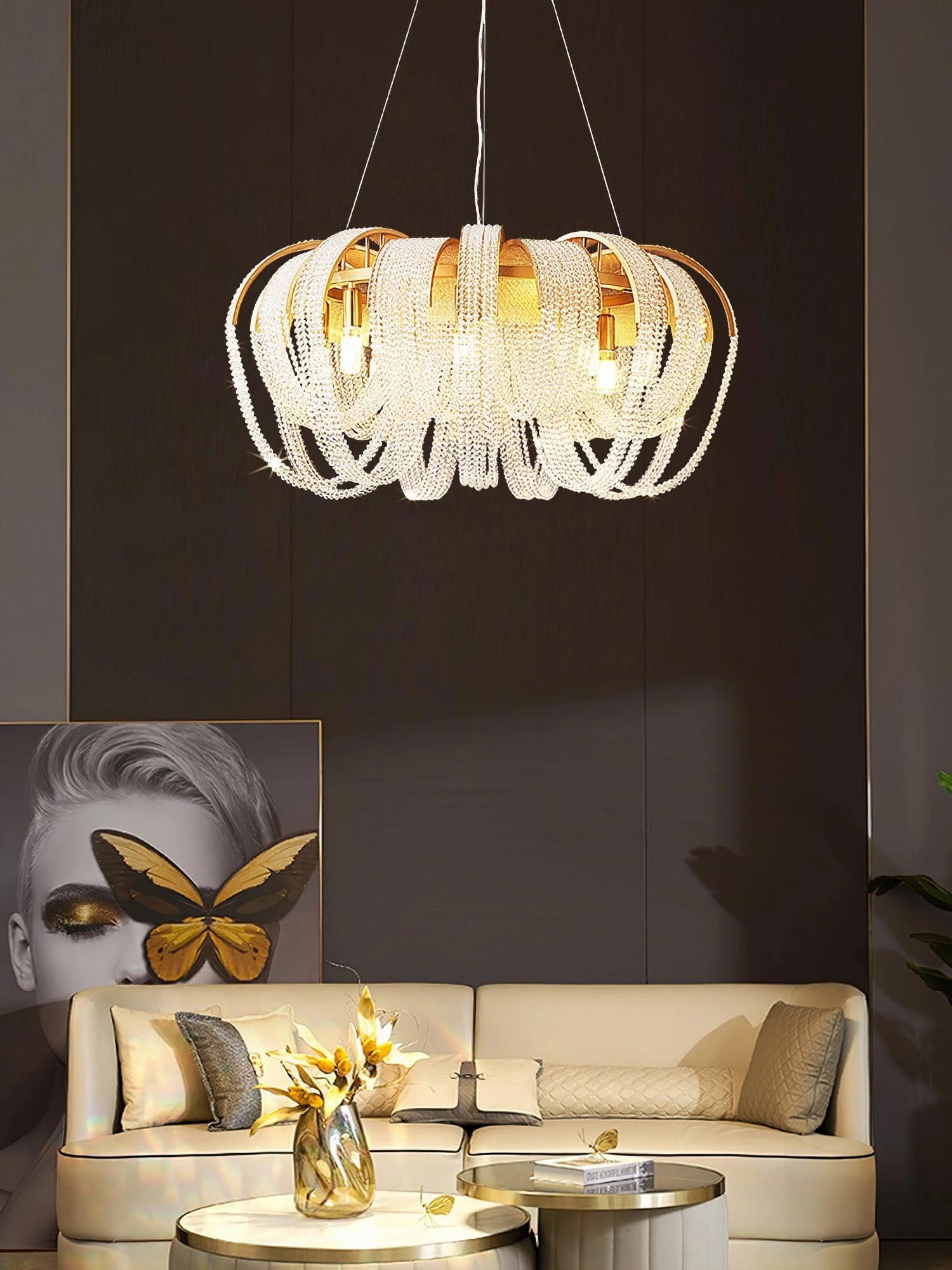 Mesh Crystal Chandelier