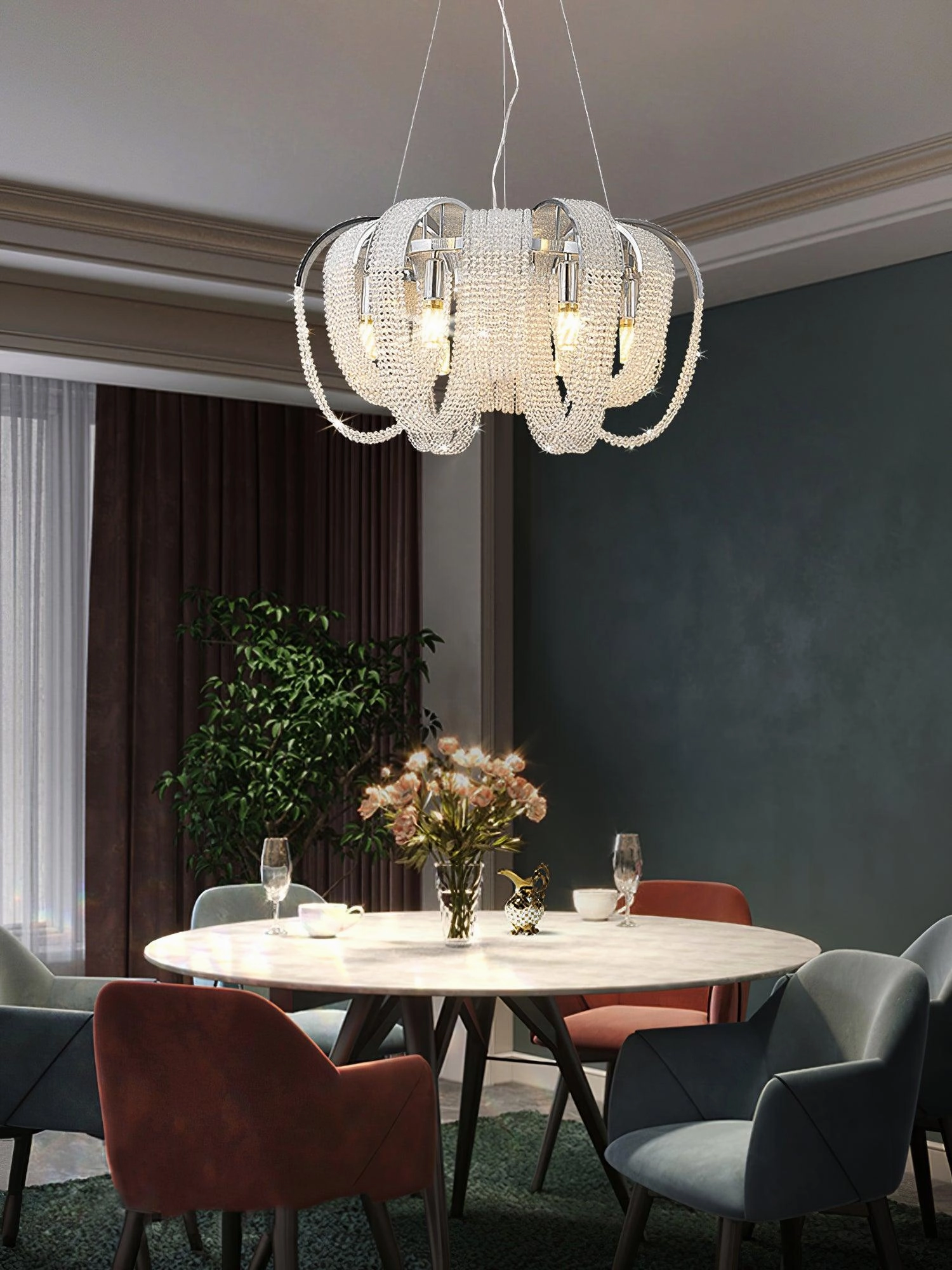 Mesh Crystal Chandelier