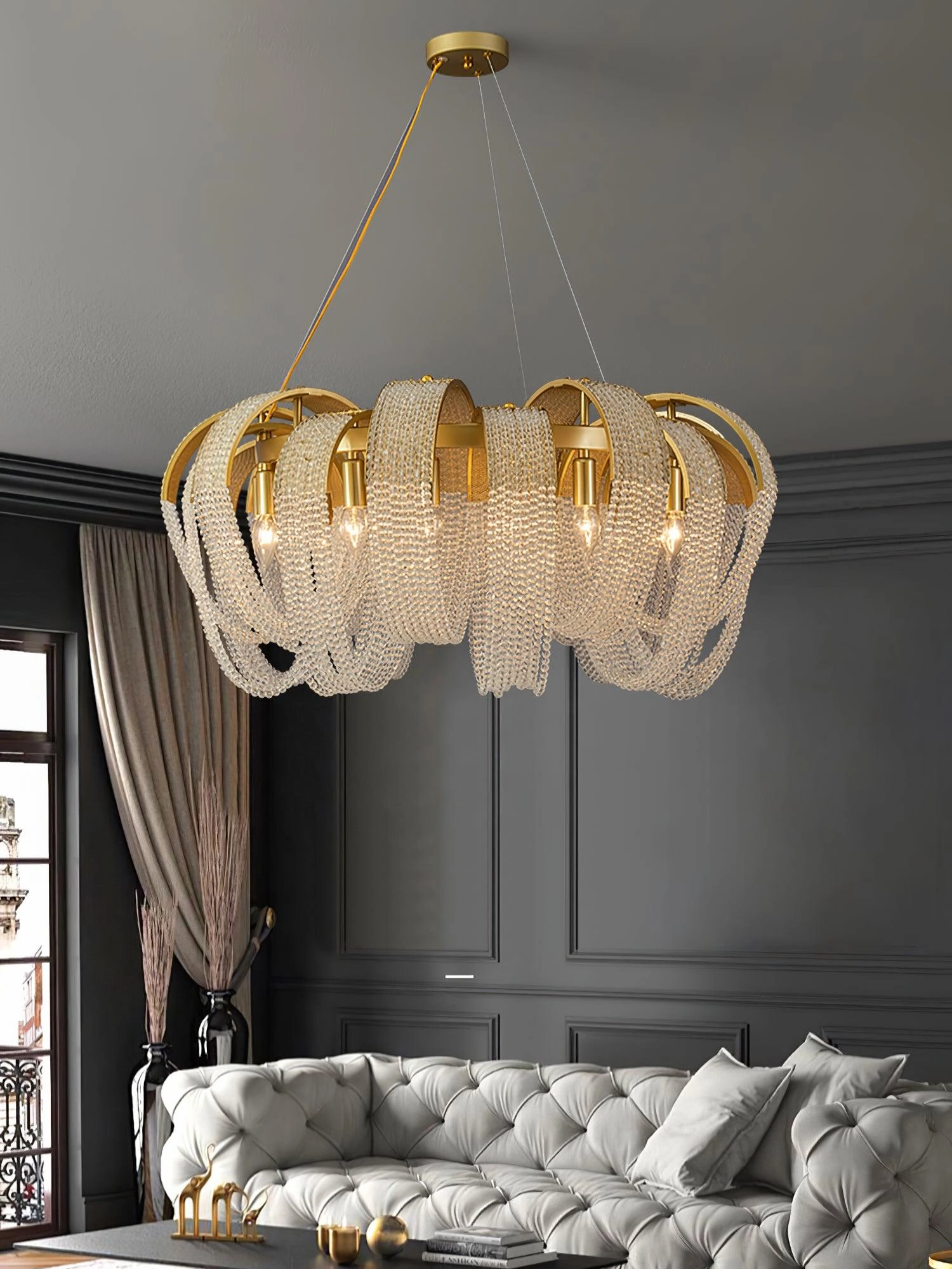 Mesh Crystal Chandelier