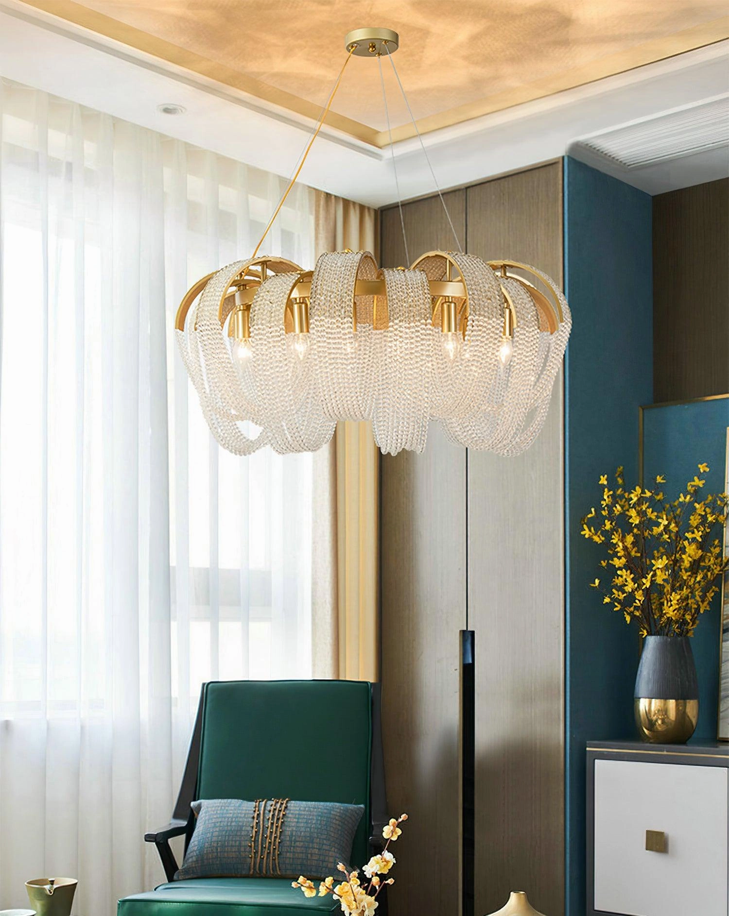 Mesh Crystal Chandelier