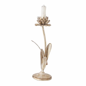 Metal Flower Taper Holder - 12.5" Tallnordic style desktop ornaments