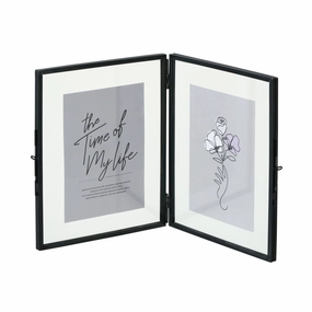 Metal Glass Frame 2Windows Blackhome decor ,wall decor 