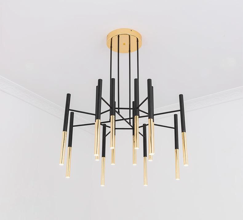 Metal Tubular Chandelier