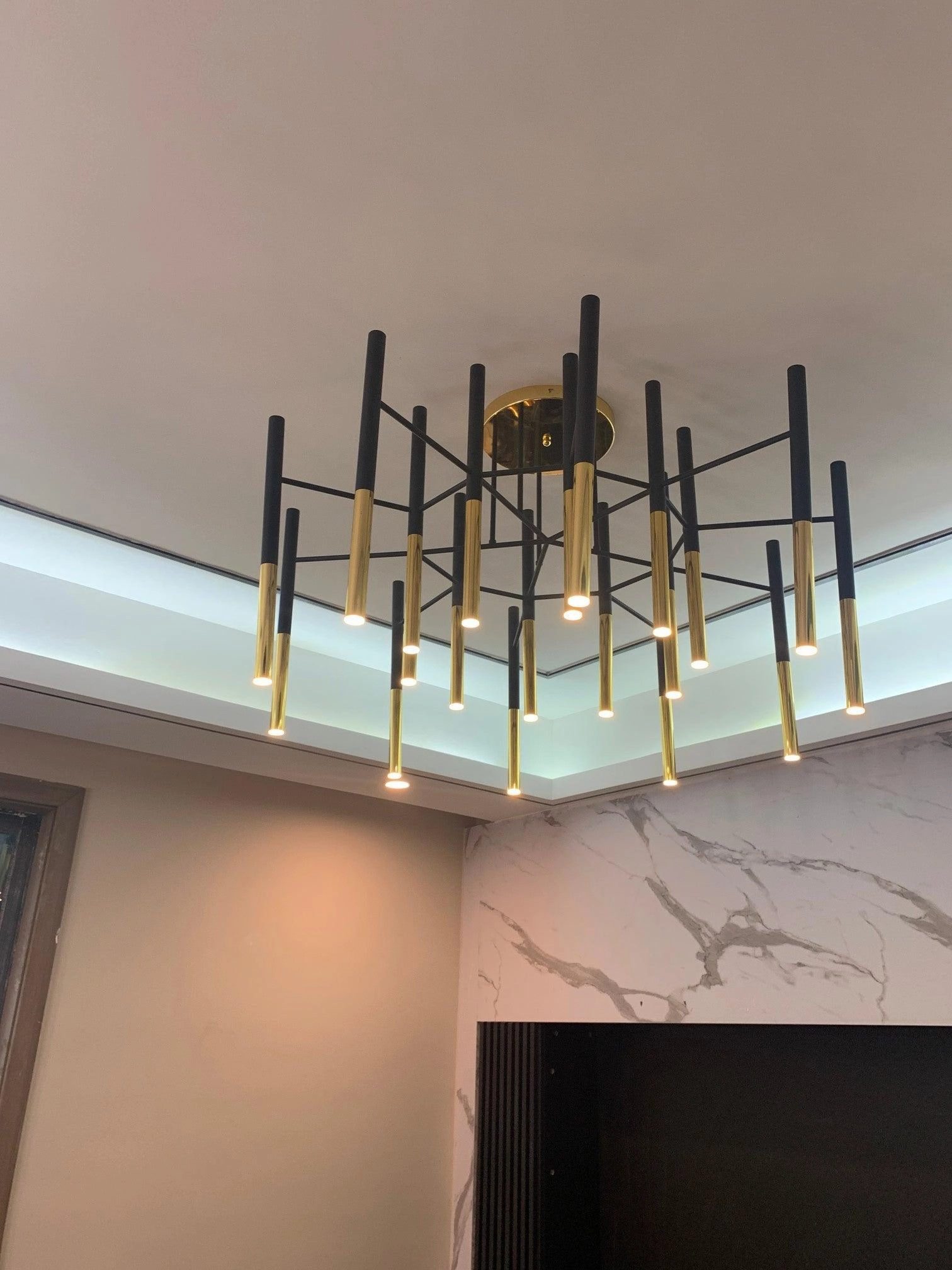 Metal Tubular Chandelier