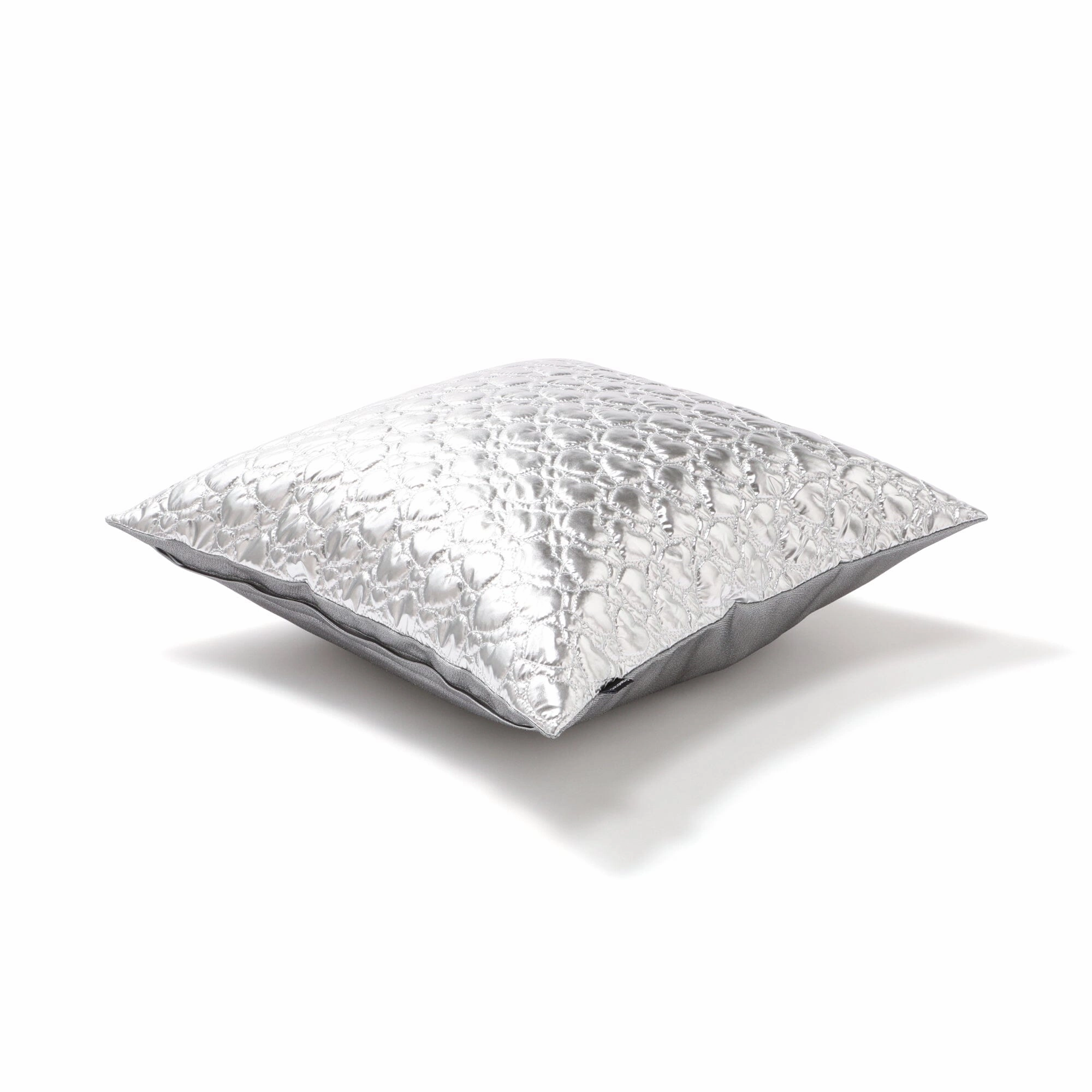Metallic Quilt Cushion Cover 450 X 450 Silver