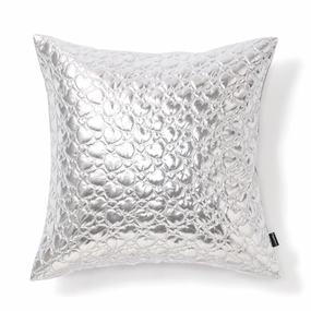 Metallic Quilt Cushion Cover 450 X 450 Silverbedding sets ,throw blankets 