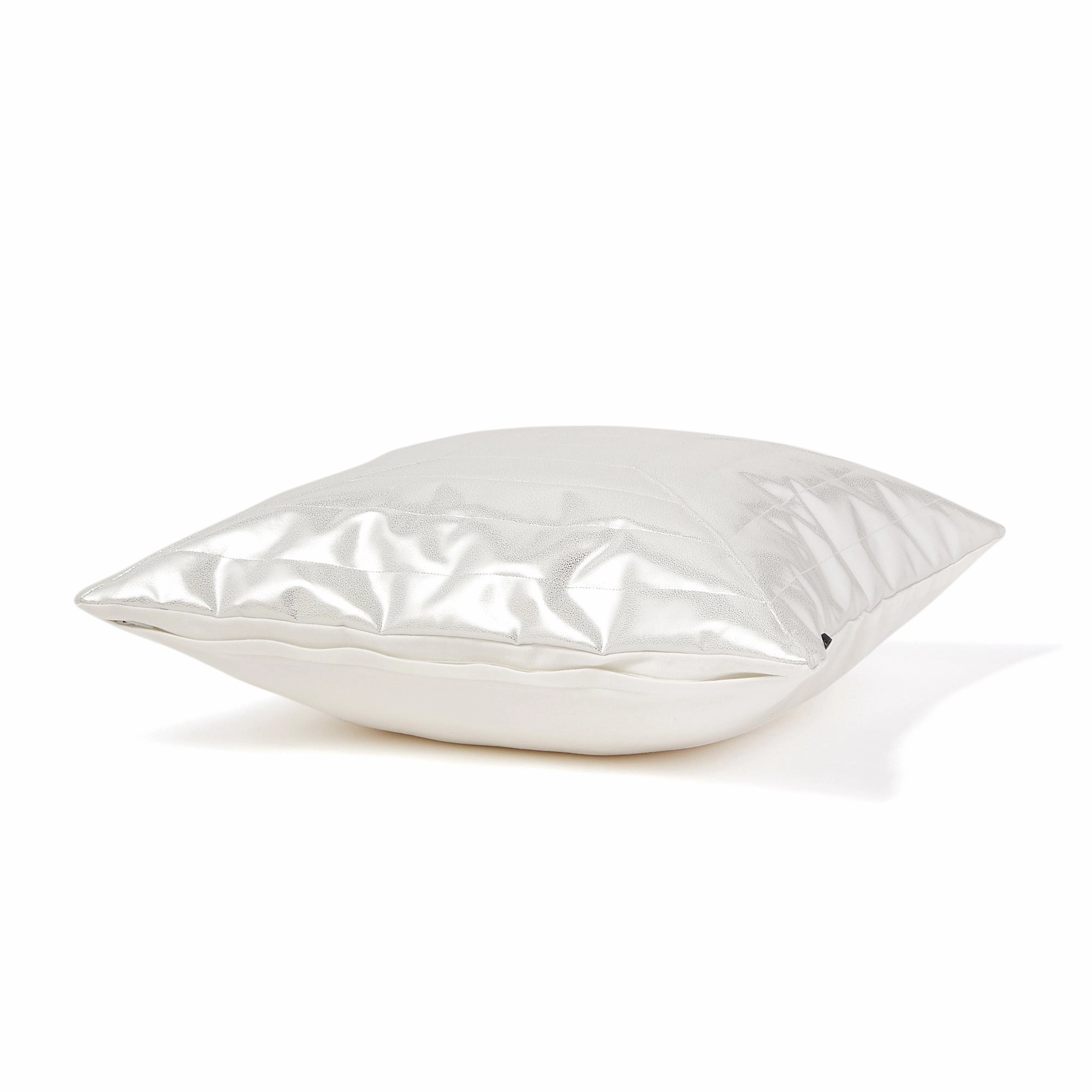 Metallic Quilt Quilt Cushion Cover 450 X 450 Silver