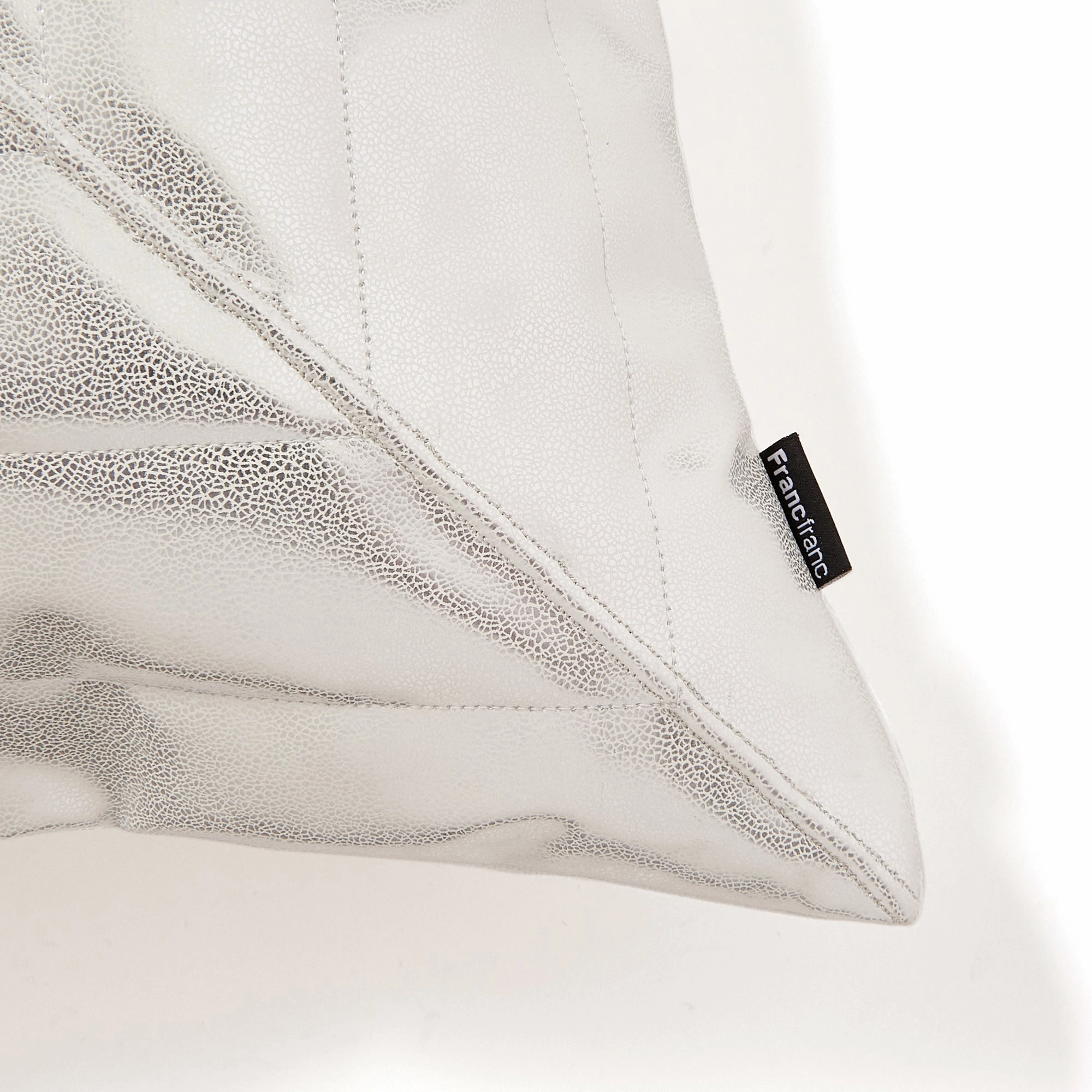 Metallic Quilt Quilt Cushion Cover 450 X 450 Silver